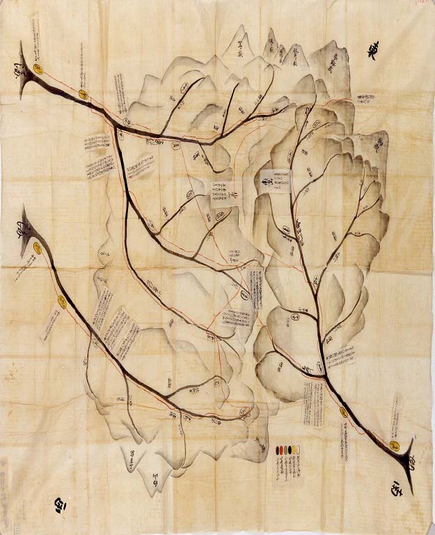飛騨国南方北方山絵図の画像