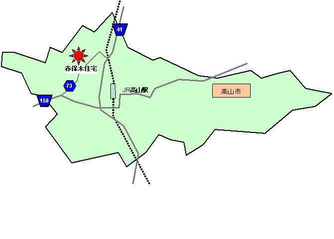 県営住宅（飛騨地区）概略地図