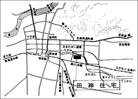 田神住宅の地図