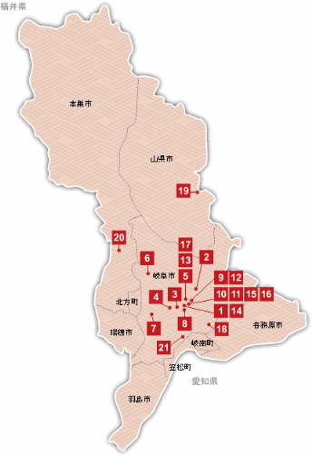 岐阜圏域の地図