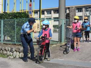 自転車訓練中