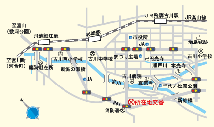 所在地交番案内図