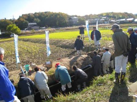水田魚道設置