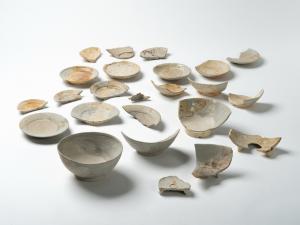 発掘区から出土した灰釉陶器