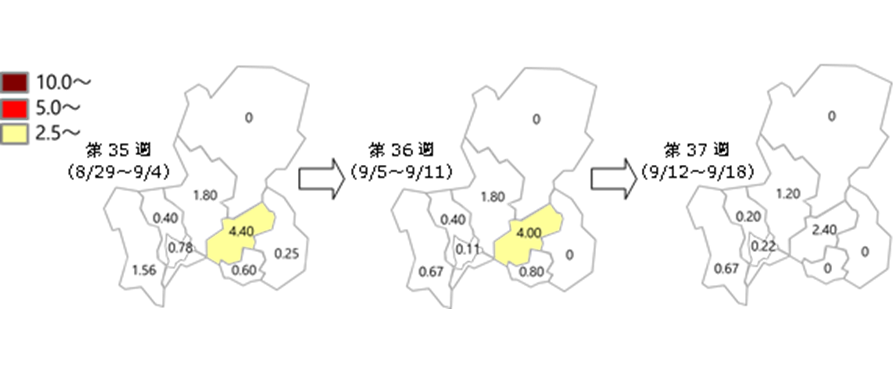 RSウイルス感染症の流行状況