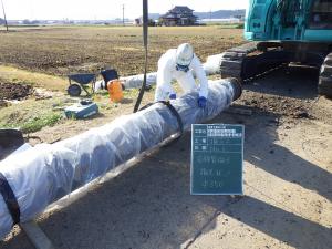 石綿管撤去  （木曽川右岸用水美濃加茂地区）