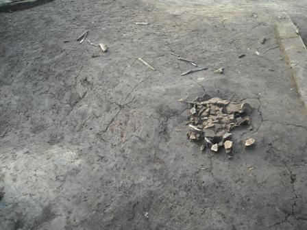 方形周溝墓SZc40の墳丘から出土した土器1