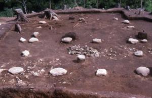 礎石建物の出土状況です