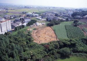 平成15年に調査した大杉西遺跡の全景写真です