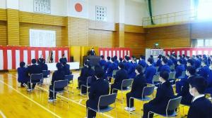 岐阜県警察学校で、同校入校式に出席