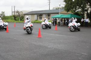 交通機動隊訓練を視察しました。