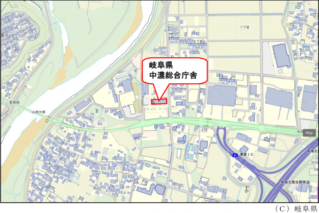 岐阜県中濃総合庁舎地図