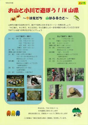 お山と小川で遊ぼう！IN山県のチラシ