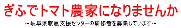 トマト農家になりませんか