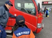 消防車の乗車体験