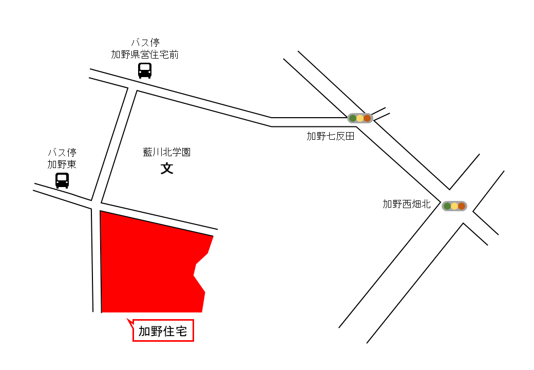 尾崎住宅の地図（詳細）