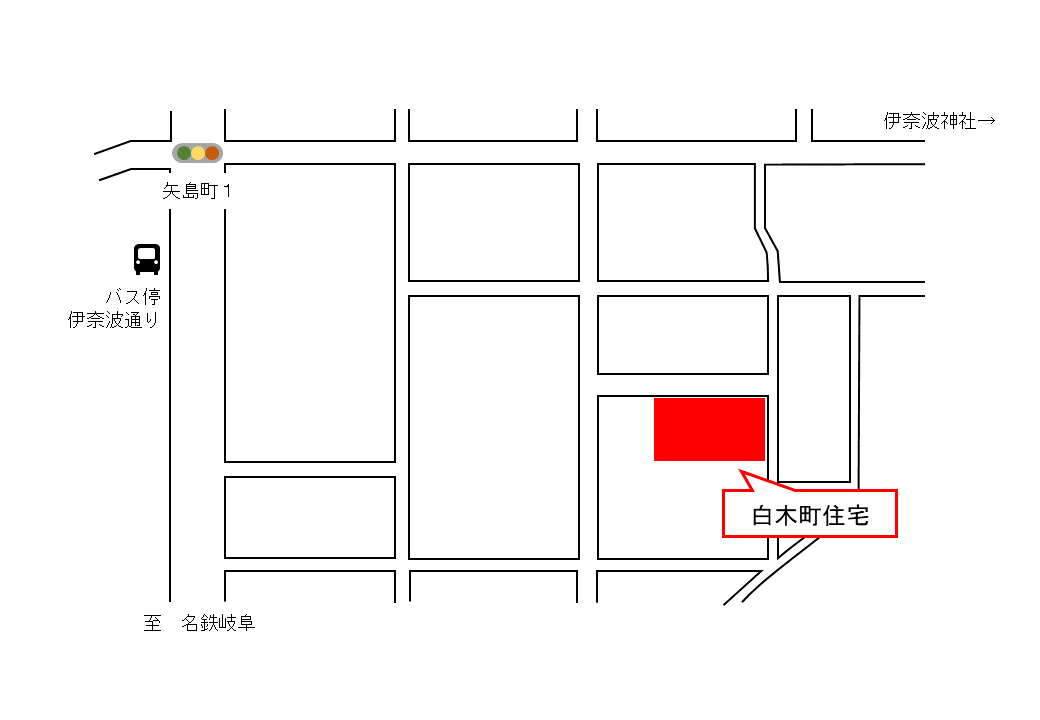 白木町住宅の地図（詳細）