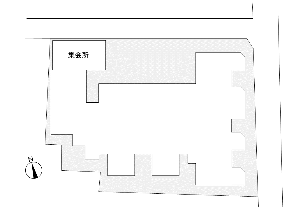 白木町住宅の配置図