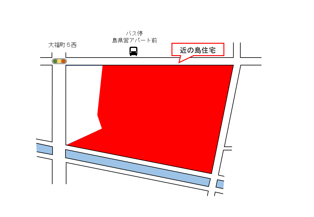 近の島住宅の地図（詳細）