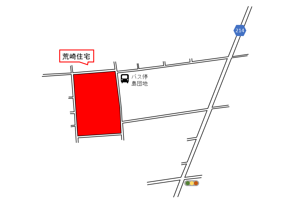 荒崎住宅の地図（詳細）