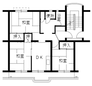泉北住宅の間取り（B1棟）