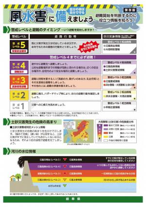 表防災啓発チラシ風水害
