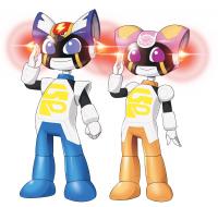 県警マスコットのライとレンです