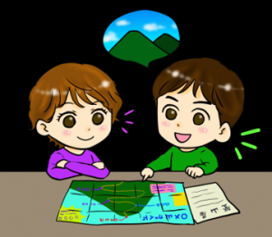 家族と話し合う画像