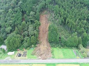 山平地区工事（崩壊時）　