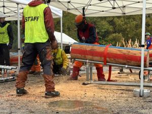 丸太合せ輪切り競技（ビギナー）