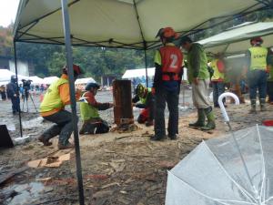 伐倒競技（計測状況）