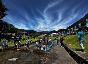 鮎のつかみどり