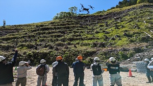 運搬用ドローン現地見学会