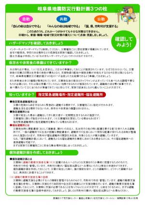 災害に備える　チラシ裏
