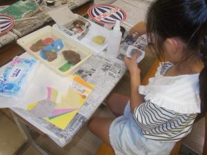 拓本体験の写真です