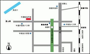 中濃総合庁舎までのアクセスマップ