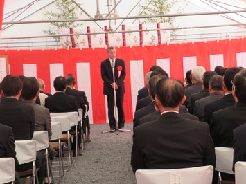 モノづくり拠点工業技術研究所建築工事起工式の様子 モノづくり拠点工業技術研究所建築工事起工式の様子