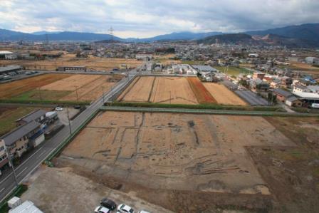 北方京水遺跡発掘区全景