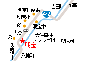 明宝へのアクセスマップ