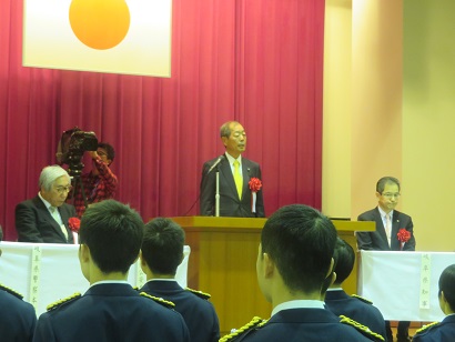 岐阜県警察学校初任科生第442期卒業式の様子