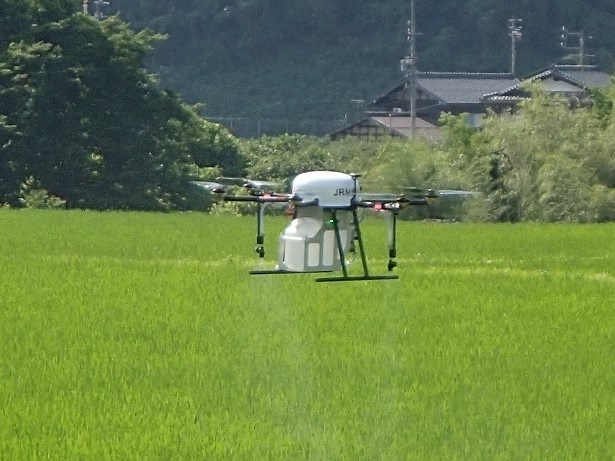 ドローンの実演風景