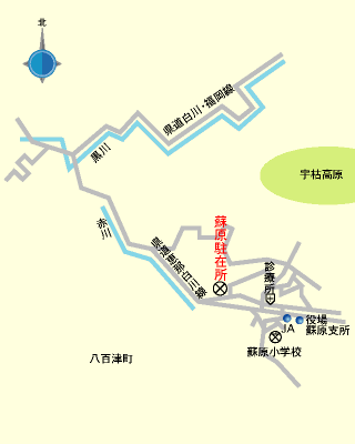 蘇原駐在所の案内図