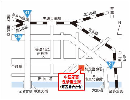 中濃家畜保健衛生所地図