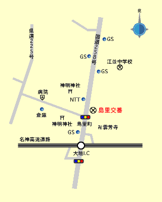 島里交番案内図