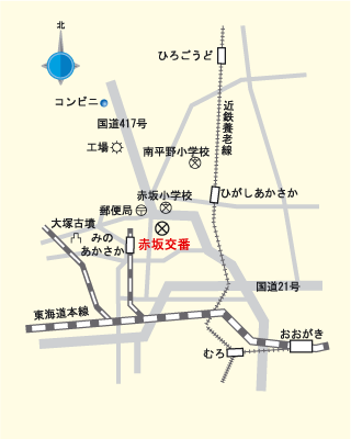 赤坂交番案内図