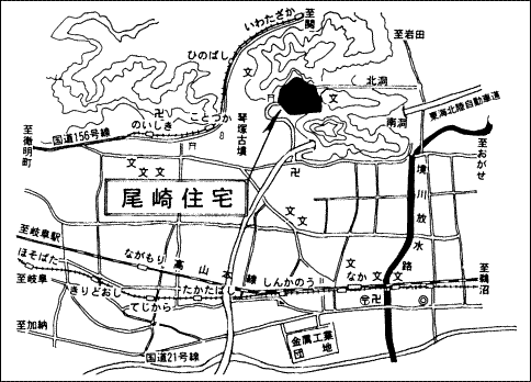 尾崎住宅の地図