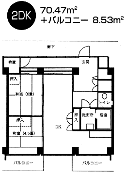 間取り・2DK