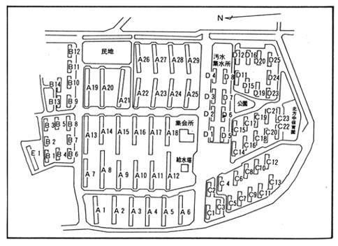 建替前の団地配置図