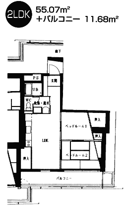 間取り・2LDK