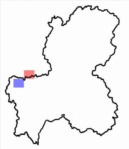 分布情報図を拡大表示します